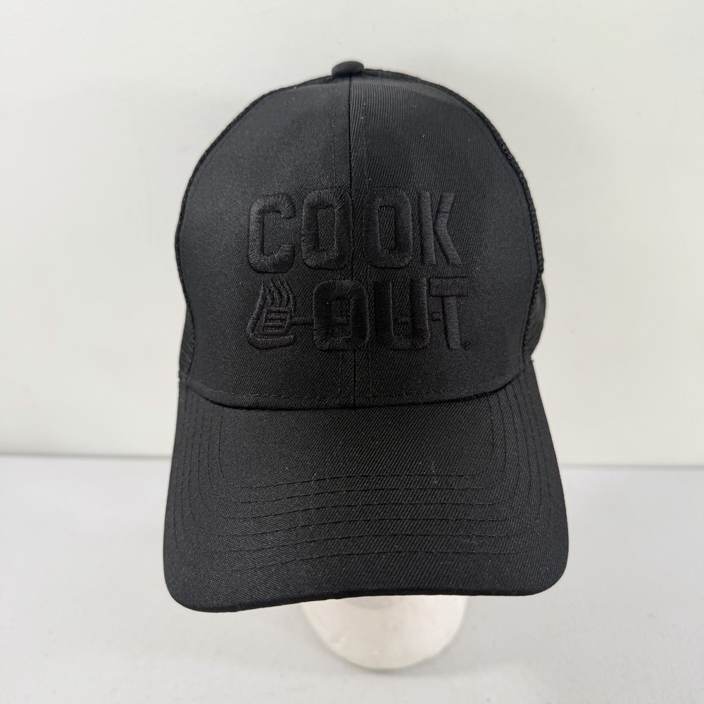 Cook Out Restaurant Black Out Embroidered Double Snapback Trucker Cap Hat